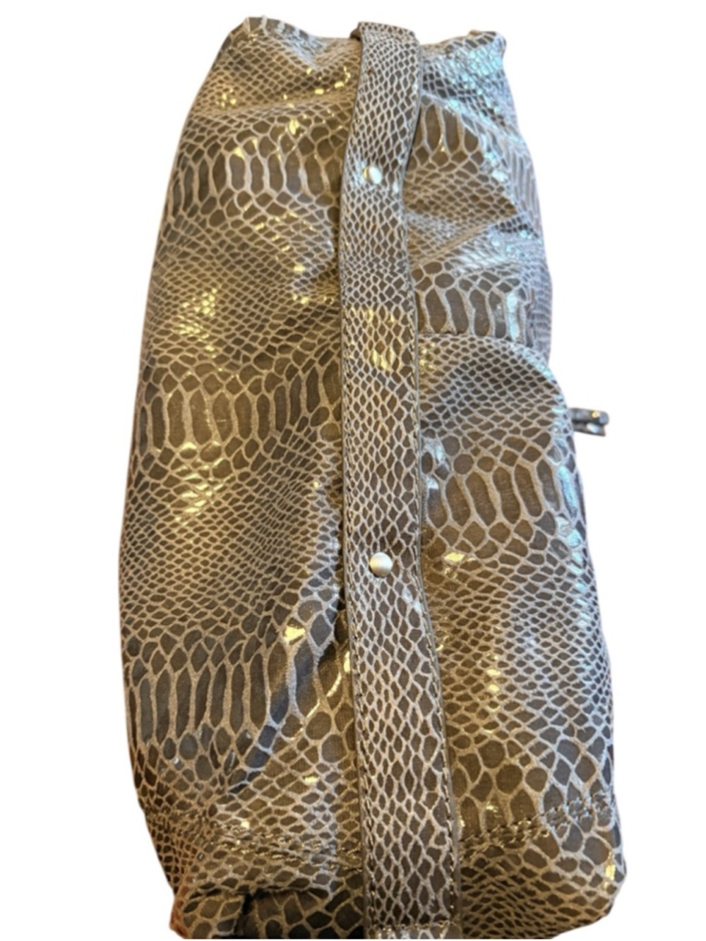 Carlos Santana Gray Snake Print Hobo Shoulder Bag with Red Lining - Picture 6 of 14